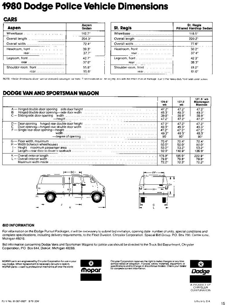 1980 Dodge Police Vehicles Brochure Page 8